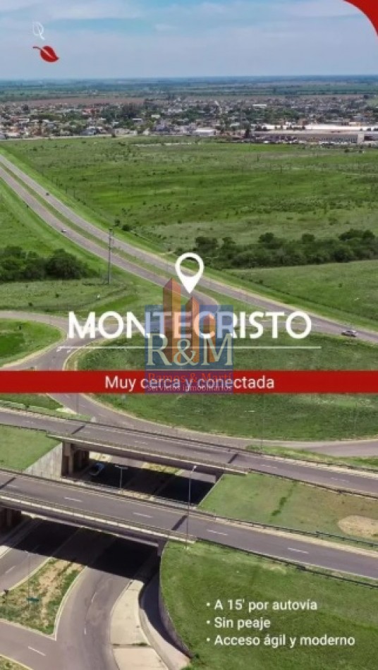 MONTECRISTO: LOTES BARRIO CERRADO CON MINIMA ENTREGA