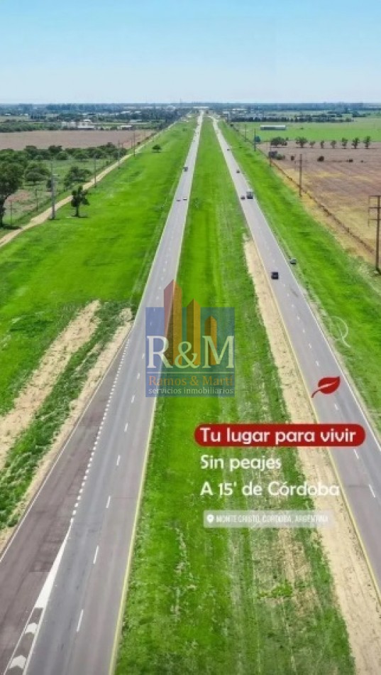 MONTECRISTO: LOTES BARRIO CERRADO CON MINIMA ENTREGA